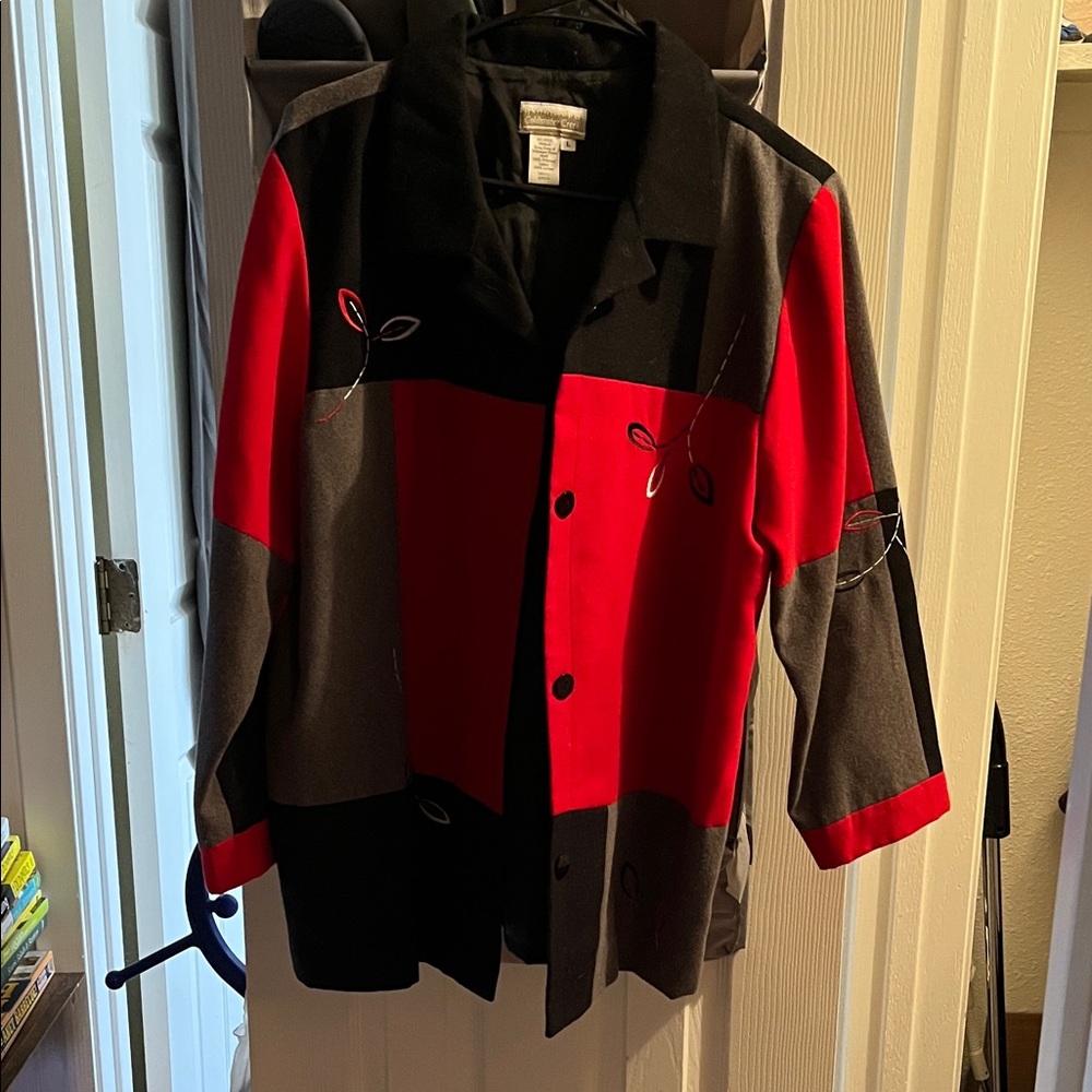 Coldwater Creek Red and Black Kids Blazer